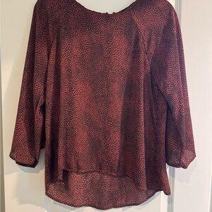 Women's Red and Black Top